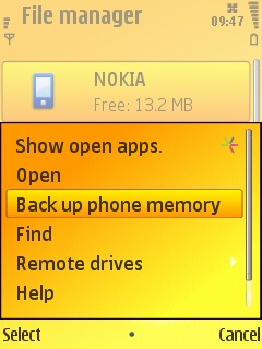 Phone backup