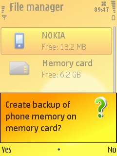 Phone backup