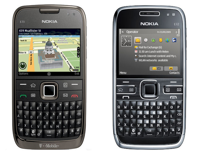 Nokia E72 versus E73