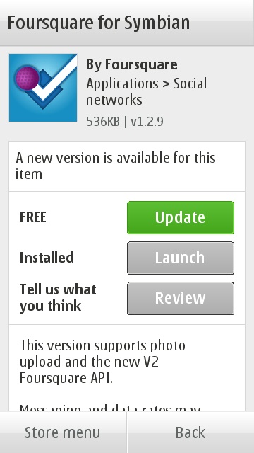 Foursquare update