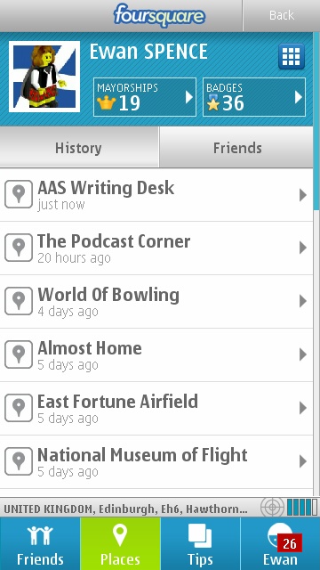 Foursquare update