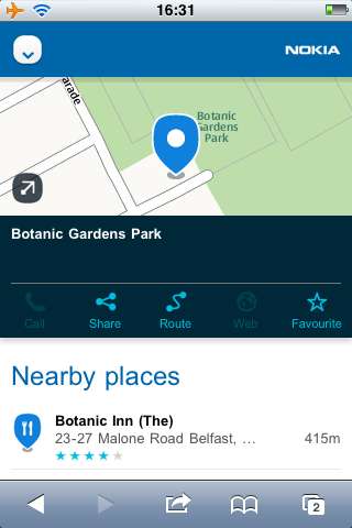 Nokia Maps on iPhone