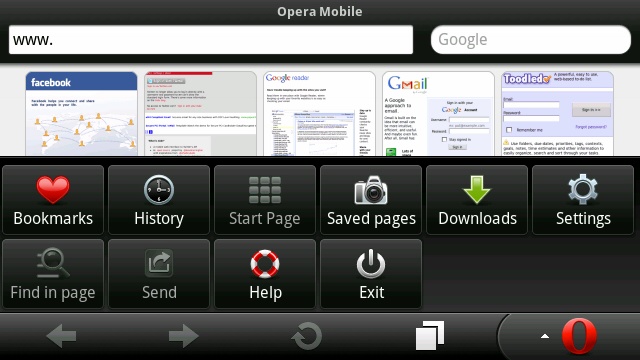 Opera mobile 11