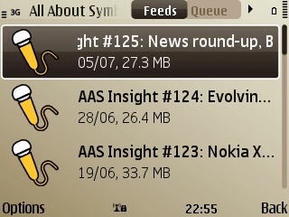 Symbian Podcatcher on S60 3rd Edition FP2