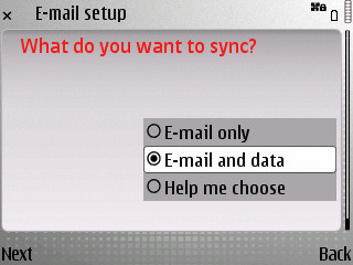 E71 email wizard