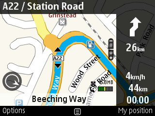 Ovi Maps on E71