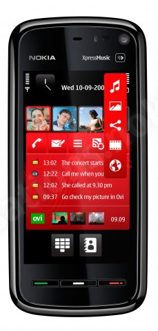 Nokia 5800 Xpress Music home screen