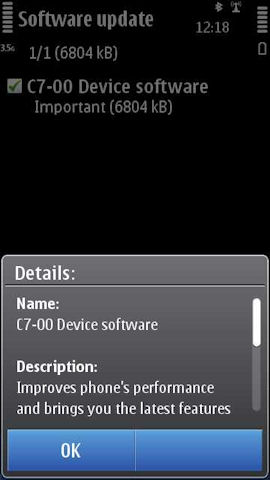 Nokia C7 firmware update