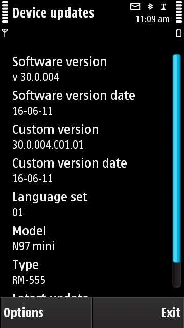 Nokia N97 mini update