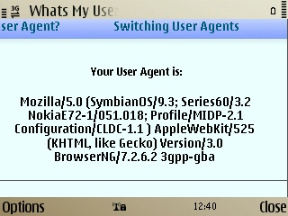 New version of Web on the E72