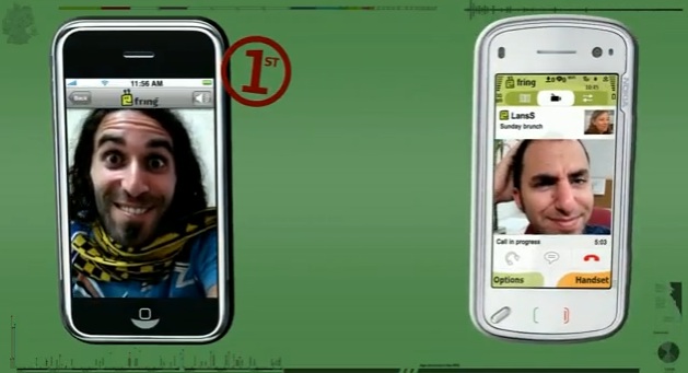 Fring video calls - here iPhone to Nokia N97