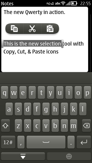 text selection