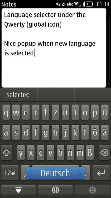 language chooser popup