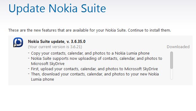 Nokia Suite update