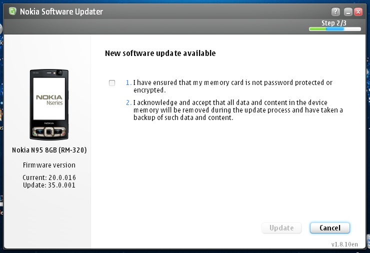 Nokia Update N82, N95 and N95 firmware v35