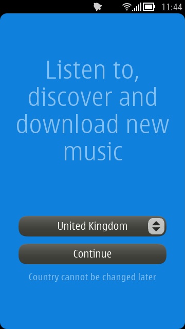 Screenshot, new Nokia Music