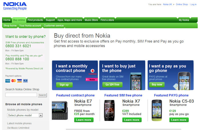 Nokia+usa+online+store+closed