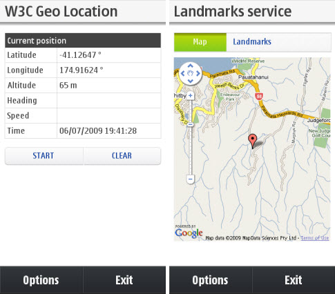 Nokia Platform Services 2.0 example widgets