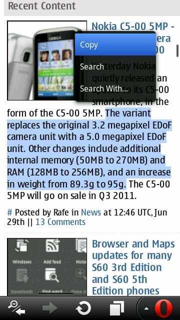 Opera Mobile 6.1