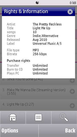 Ovi Music mobile