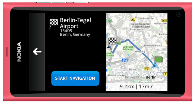 Nokia Car mode maps