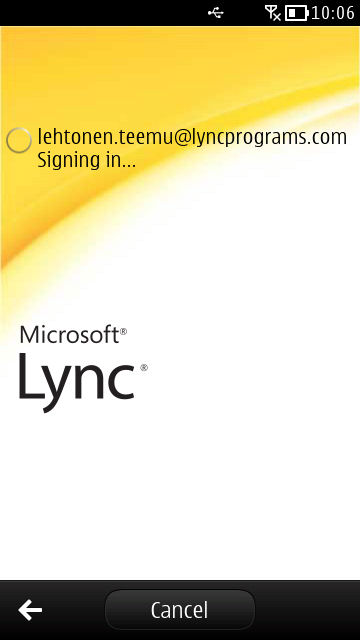 Lync on Symbian Belle