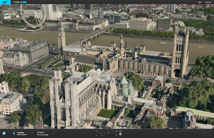 Ovi Maps 3D Westminster