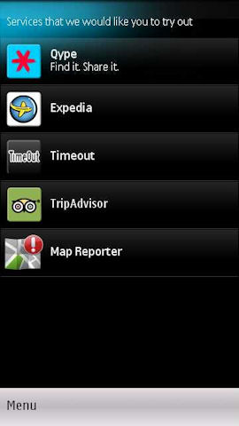 Trip Advisor in Ovi Maps