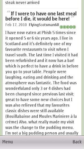 Trip Advisor in Ovi Maps