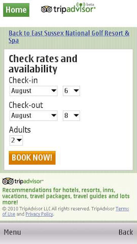 Trip Advisor in Ovi Maps