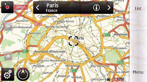 Ovi Maps home