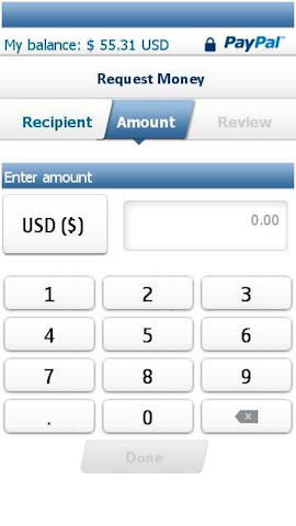 Pay Pal Mobile application