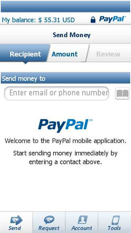 Pay Pal Mobile application