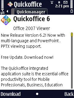 Quickoffice 6 upgrade