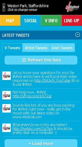 Virgin Festival app