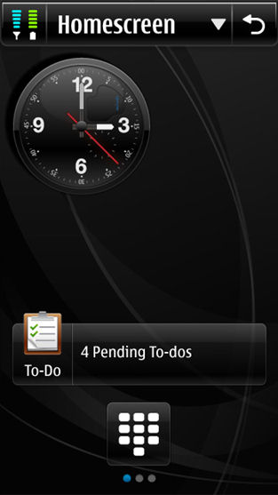 Symbian 4 homescreen