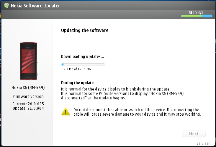 nokia x6 rm-559 firmware