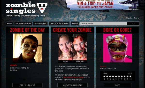 Zombie Singles website