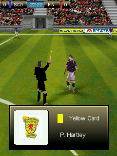 FIFA08 Ngage yellow card