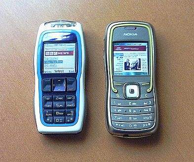 Nokia 5500 compared with a non-smart phone