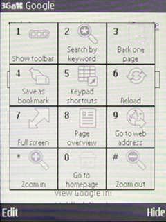 Web's keypad map