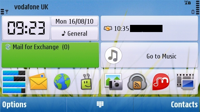 The Symbian home screen widgets