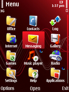 Nokia 5320 main menu