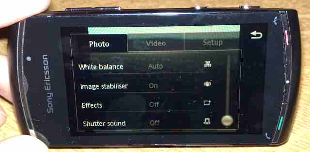 Vivaz Pro Camera UI: Settings