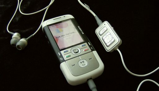 Nokia 5700 with 3.5mm adapter