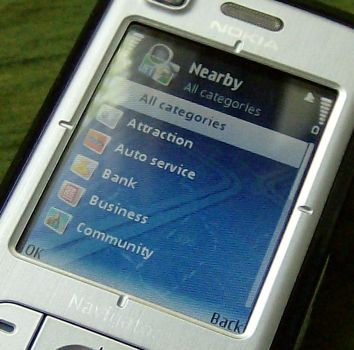 Nokia 6110 Navigator nearby landmarks