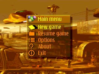 4 Elements menu screen
