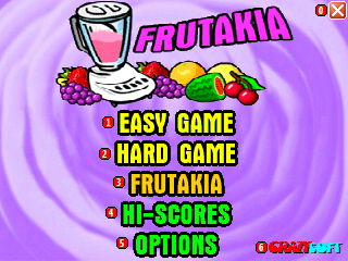 Frutakia title screen Frutakia title screen