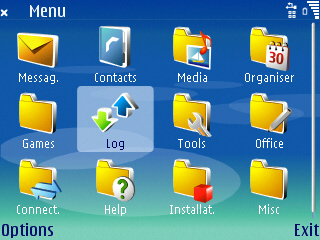 Main S60 menu with default theme