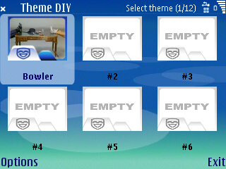 Theme DIY main menu screen